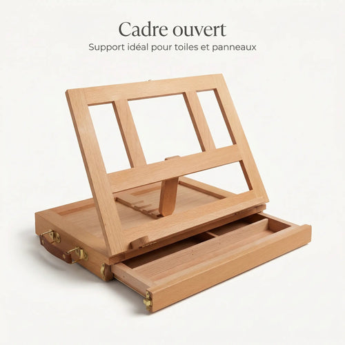 Chevalet de table pliable avec tiroir 