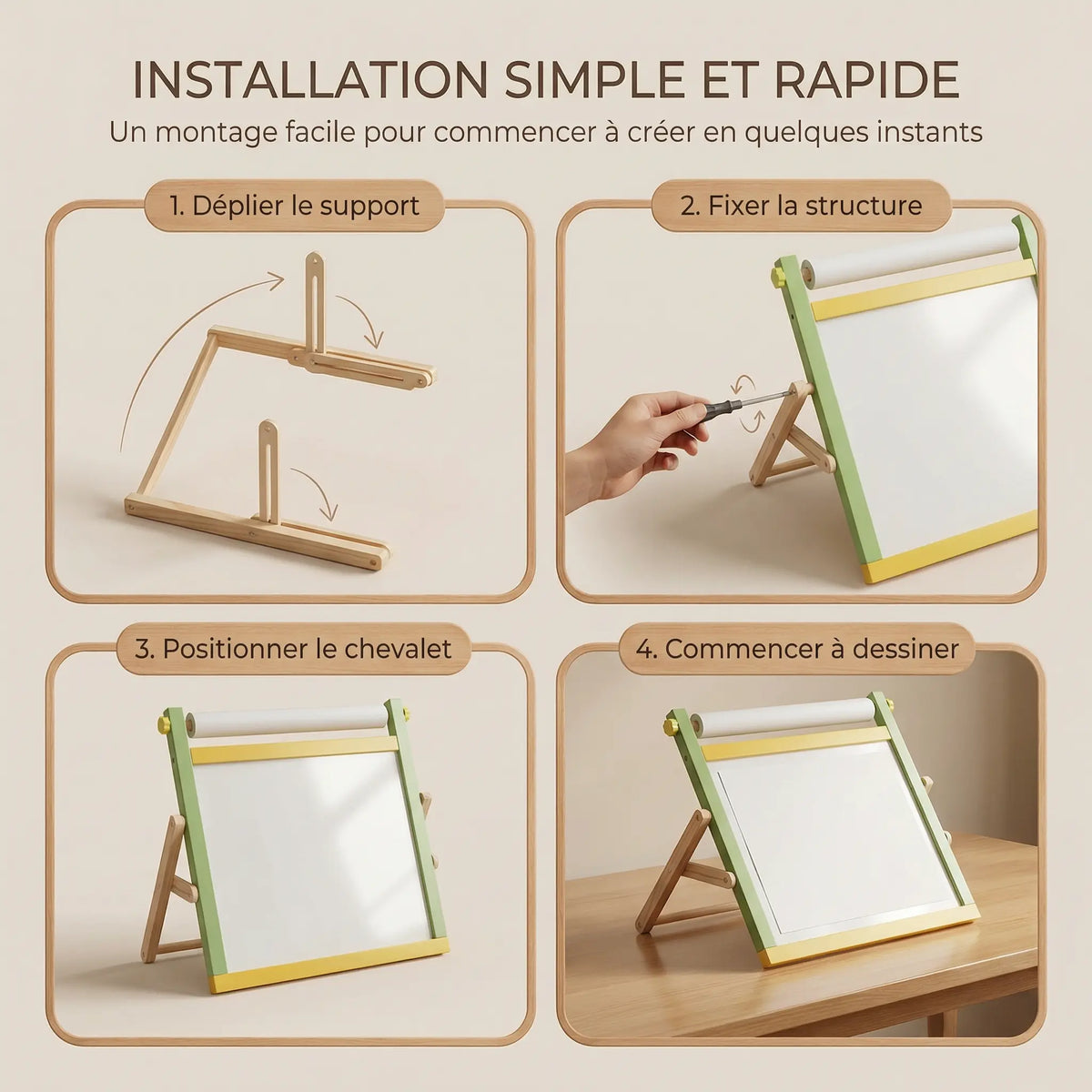 Chevalet de table pour enfant 