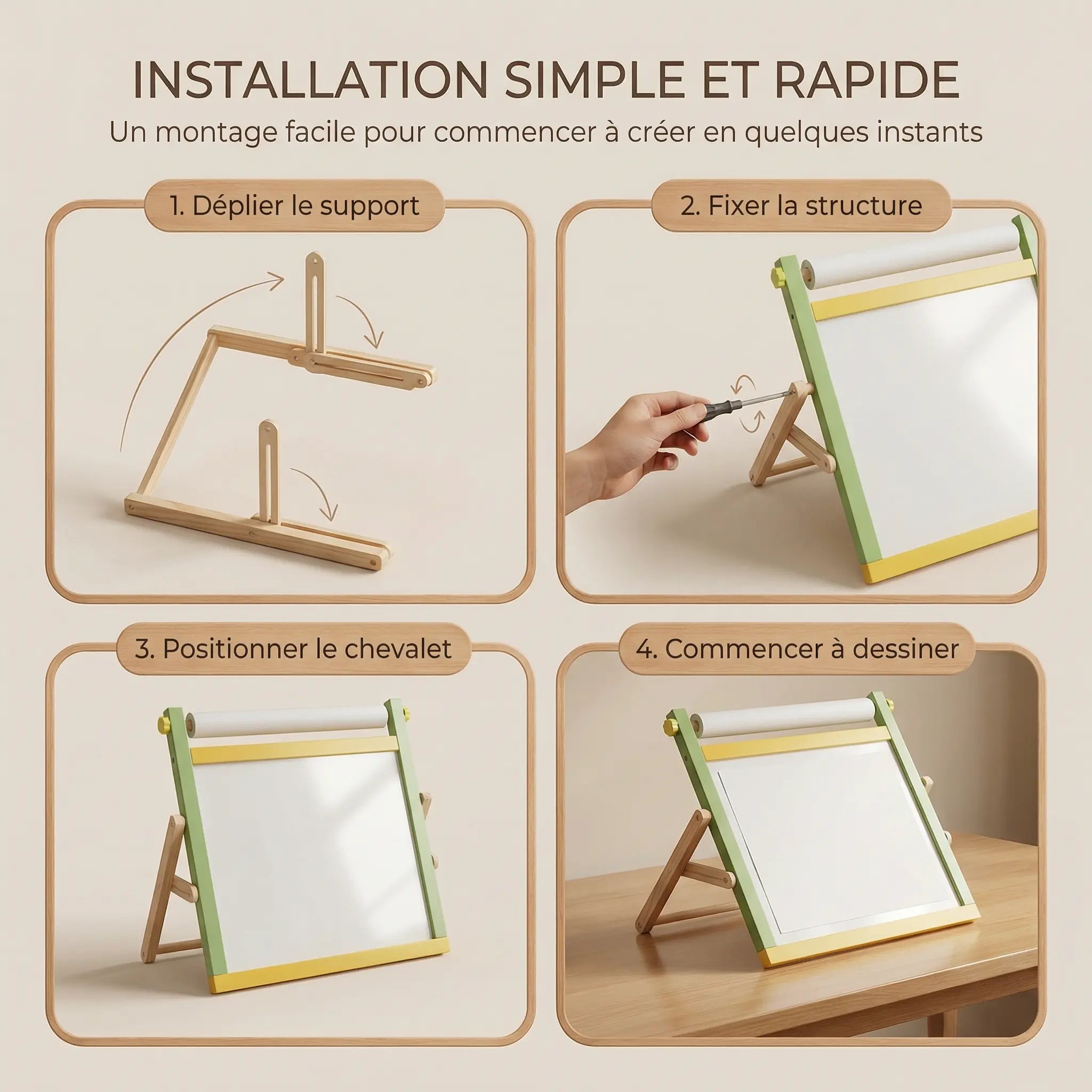Chevalet de table pour enfant 