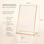 Chevalet de table pour mariage transparent 