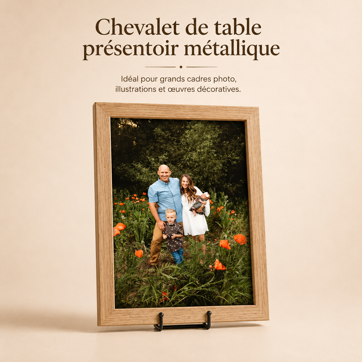 Chevalet de table présentoir métallique 