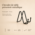 Chevalet de table présentoir métallique 