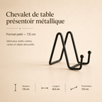 Chevalet de table présentoir métallique 
