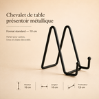 Chevalet de table présentoir métallique 