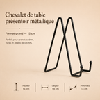 Chevalet de table présentoir métallique 