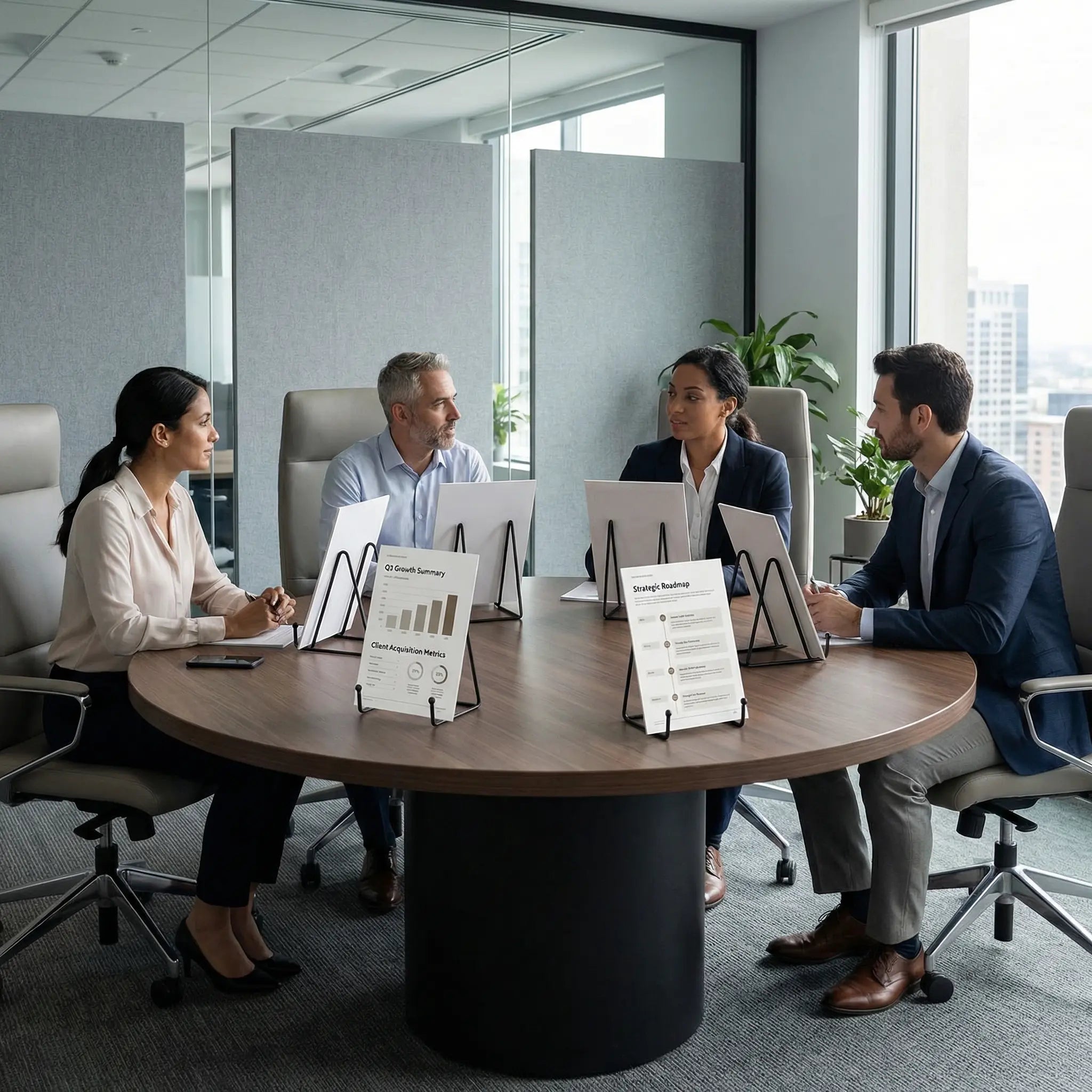 Chevalet de table présentoir métallique 
