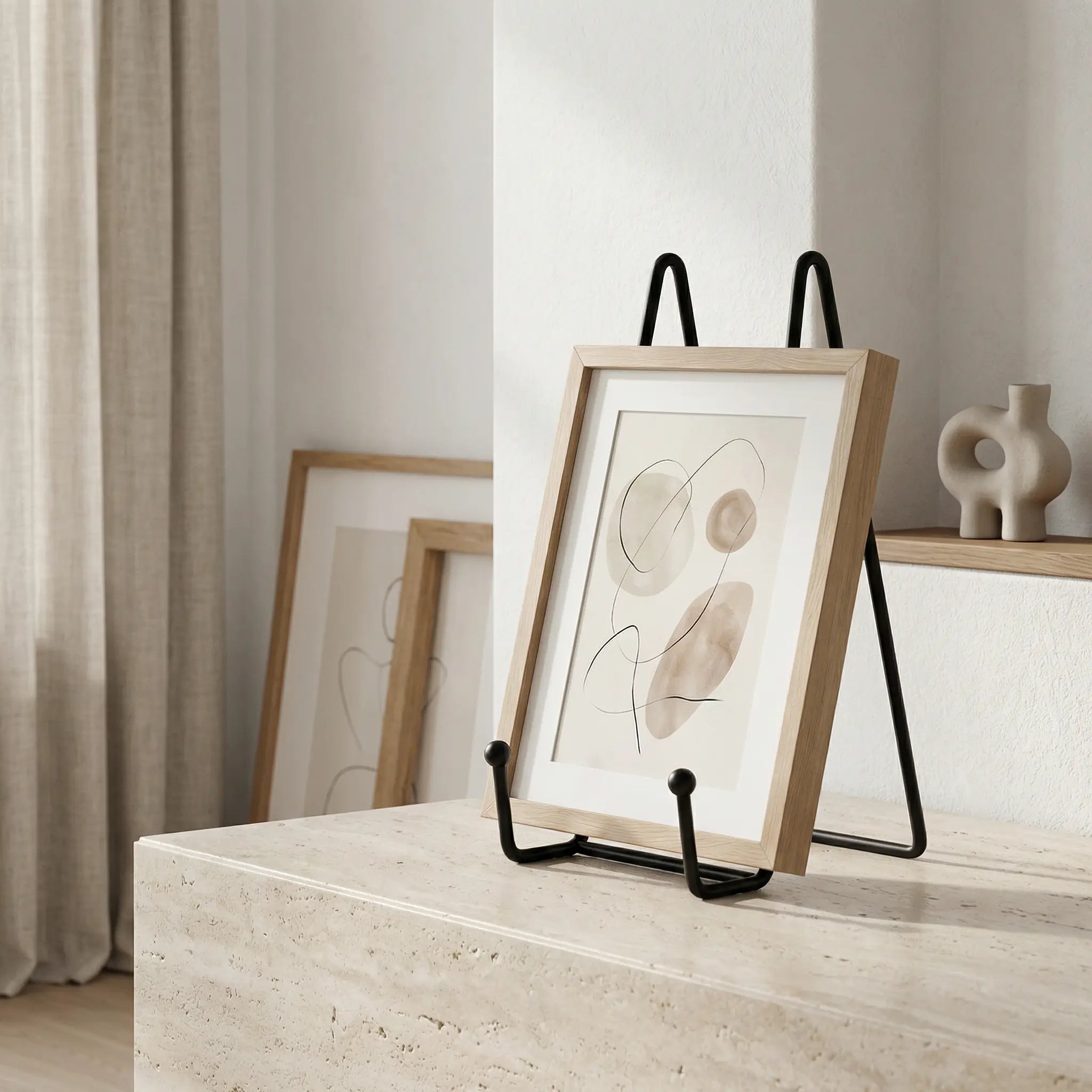 Chevalet de table présentoir métallique 