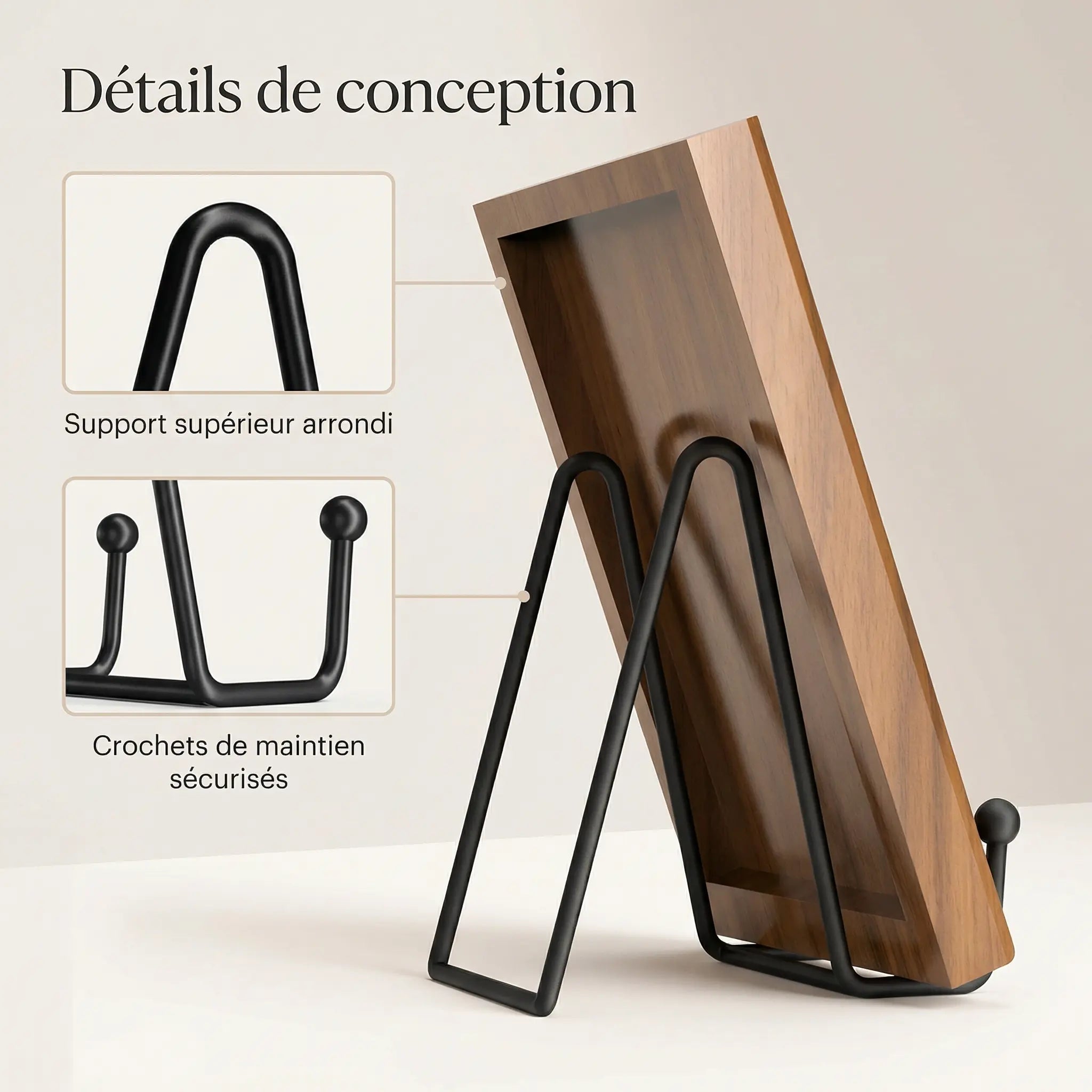 Chevalet de table présentoir métallique 