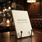 Chevalet de table présentoir métallique 