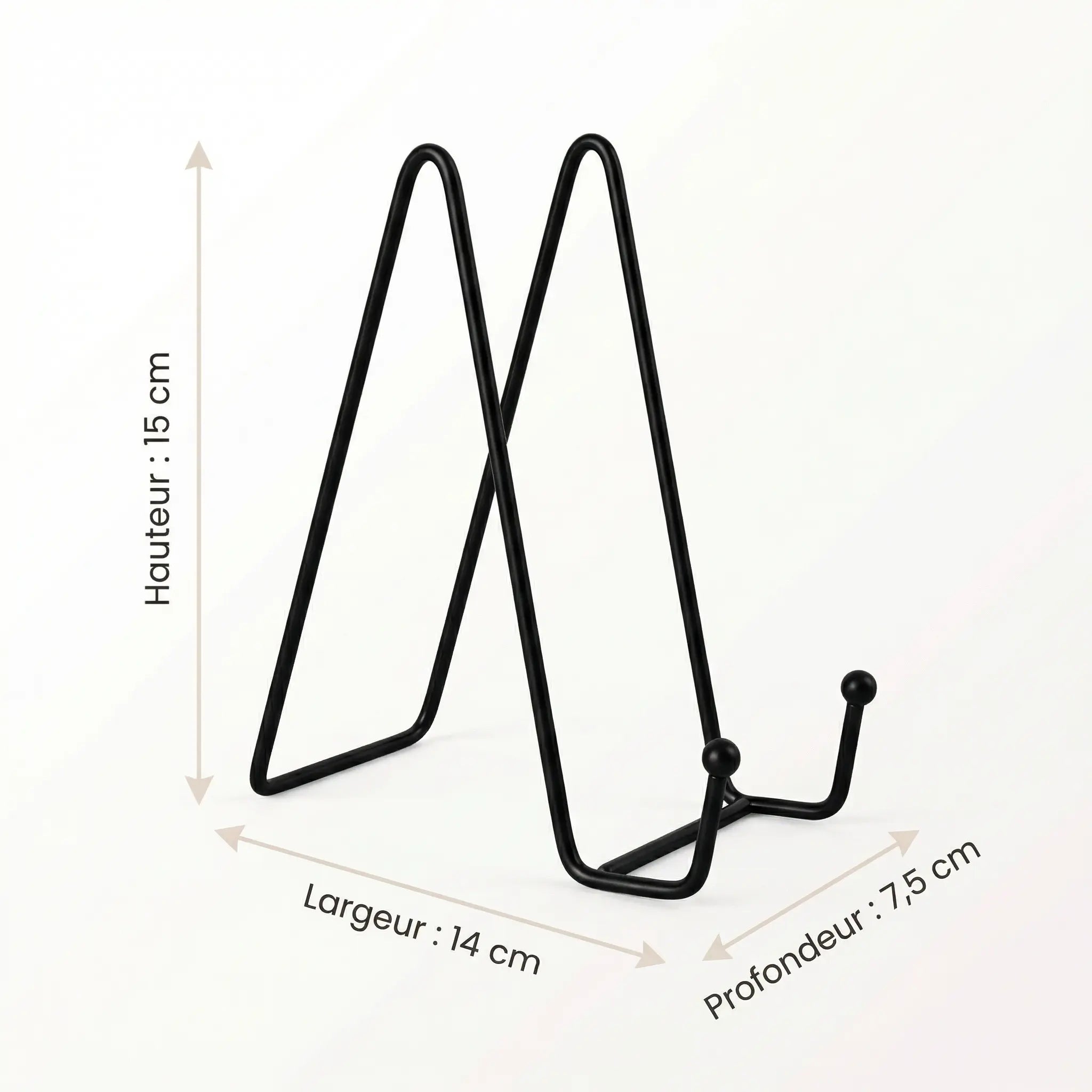 Chevalet de table présentoir métallique 