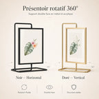 Chevalet de table présentoir rotatif 