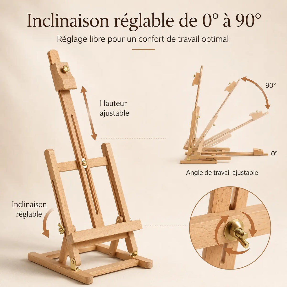 Chevalet de table réglable 