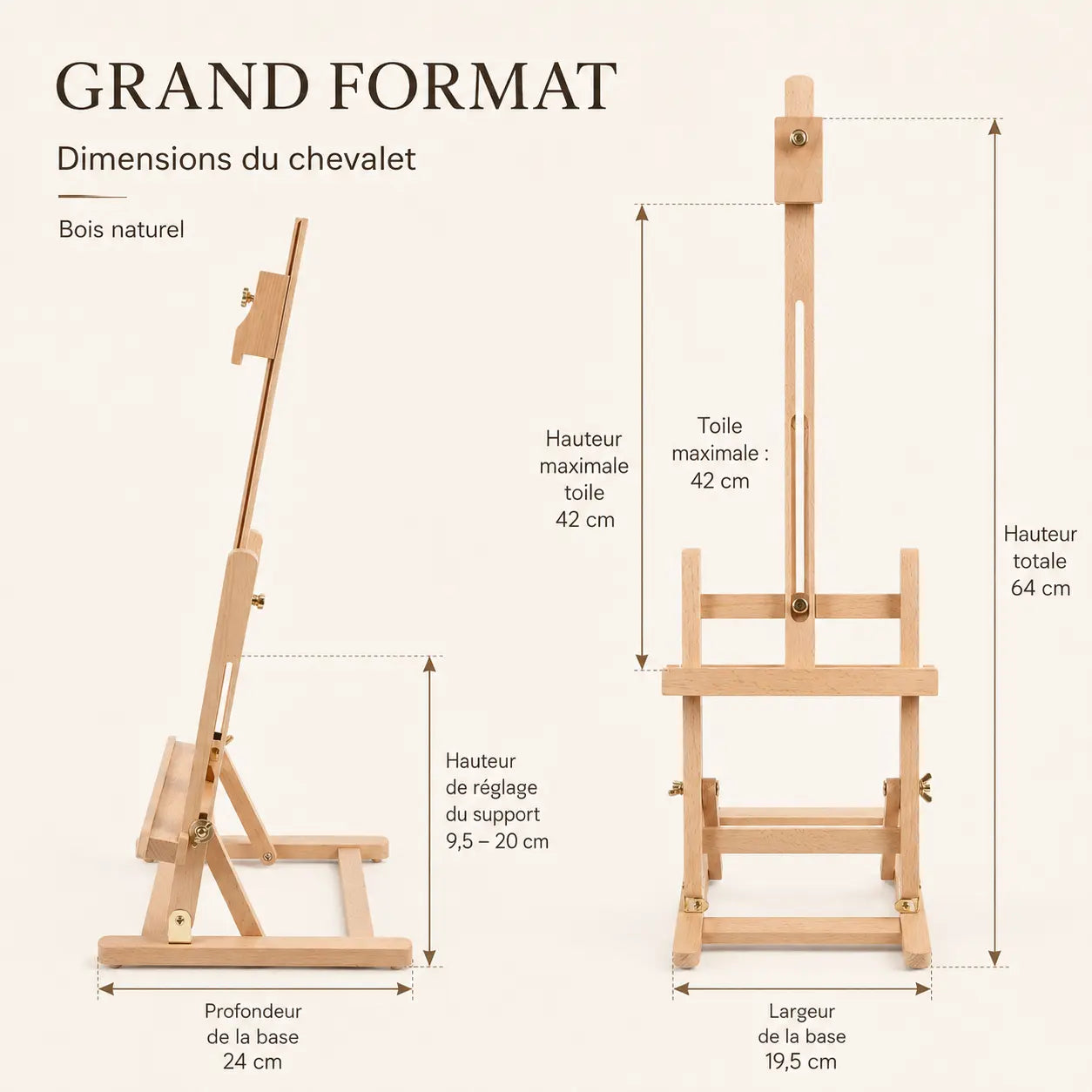 Chevalet de table réglable 