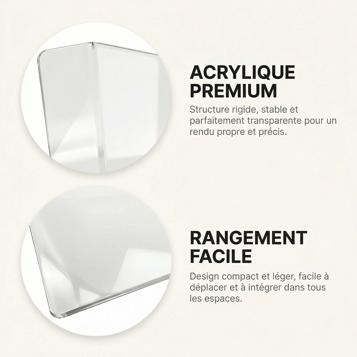 Chevalet de table transparent 