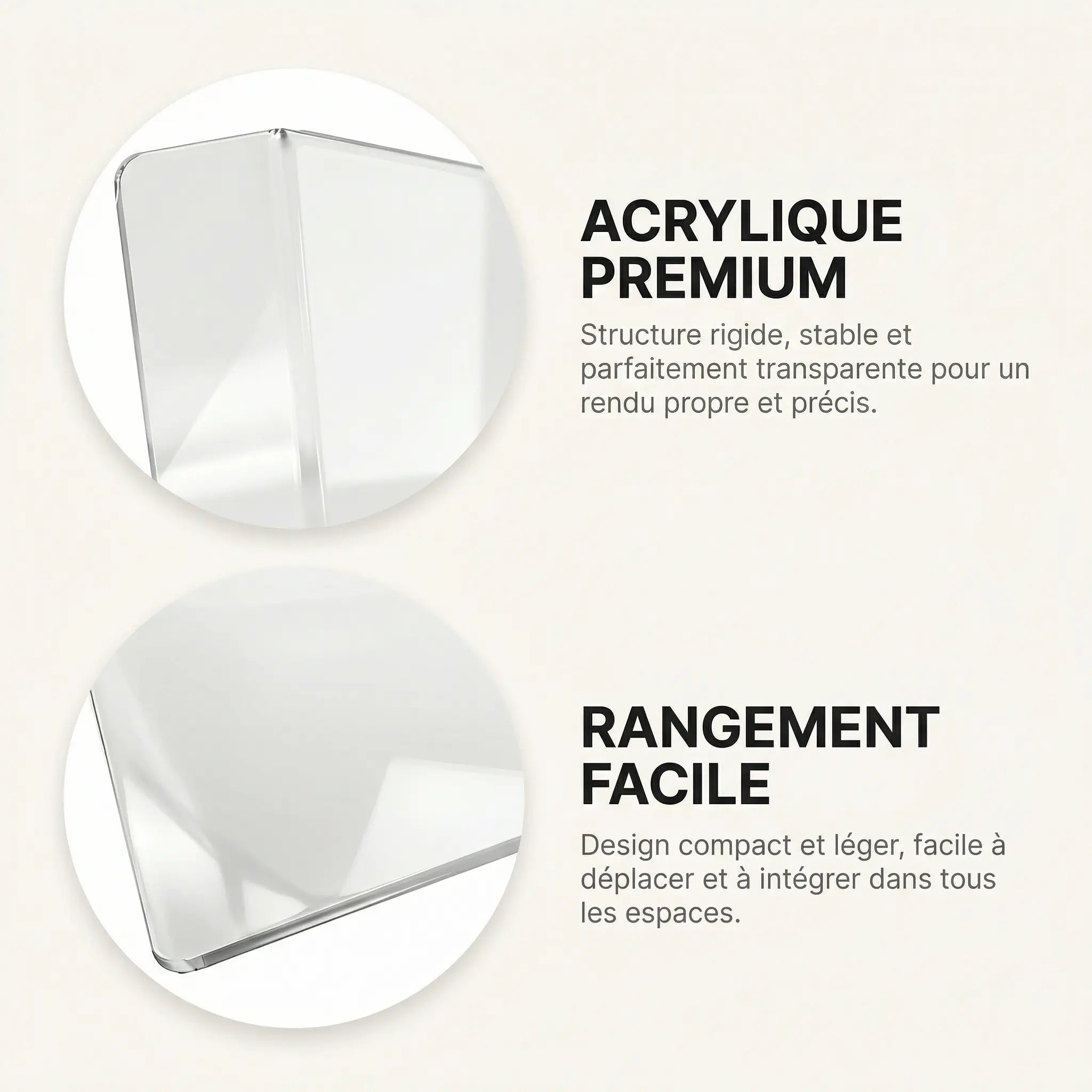 Chevalet de table transparent