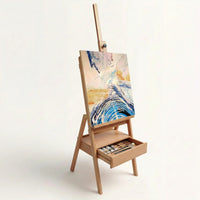 Chevalet en bois avec étagère 