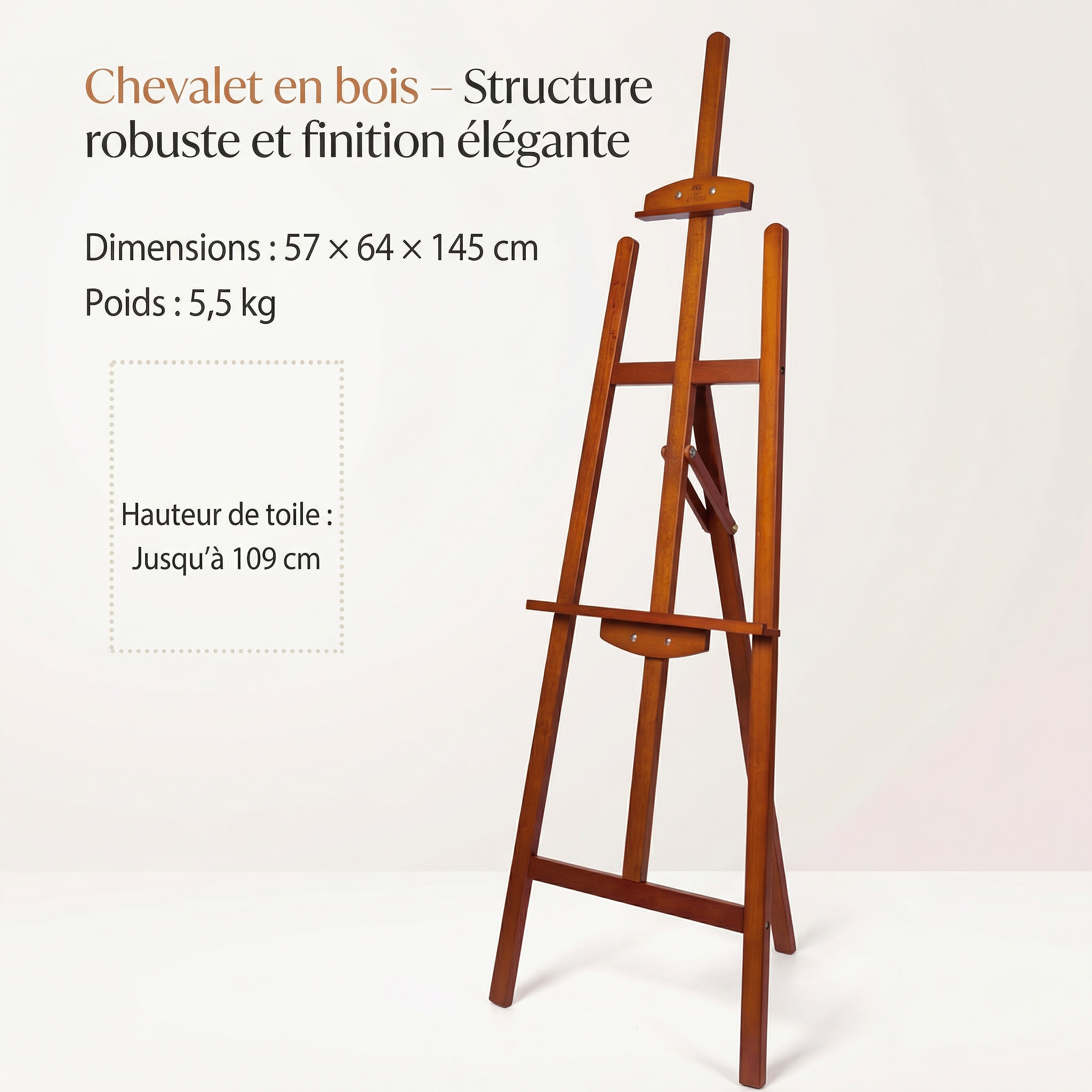 Chevalet en bois coloré 