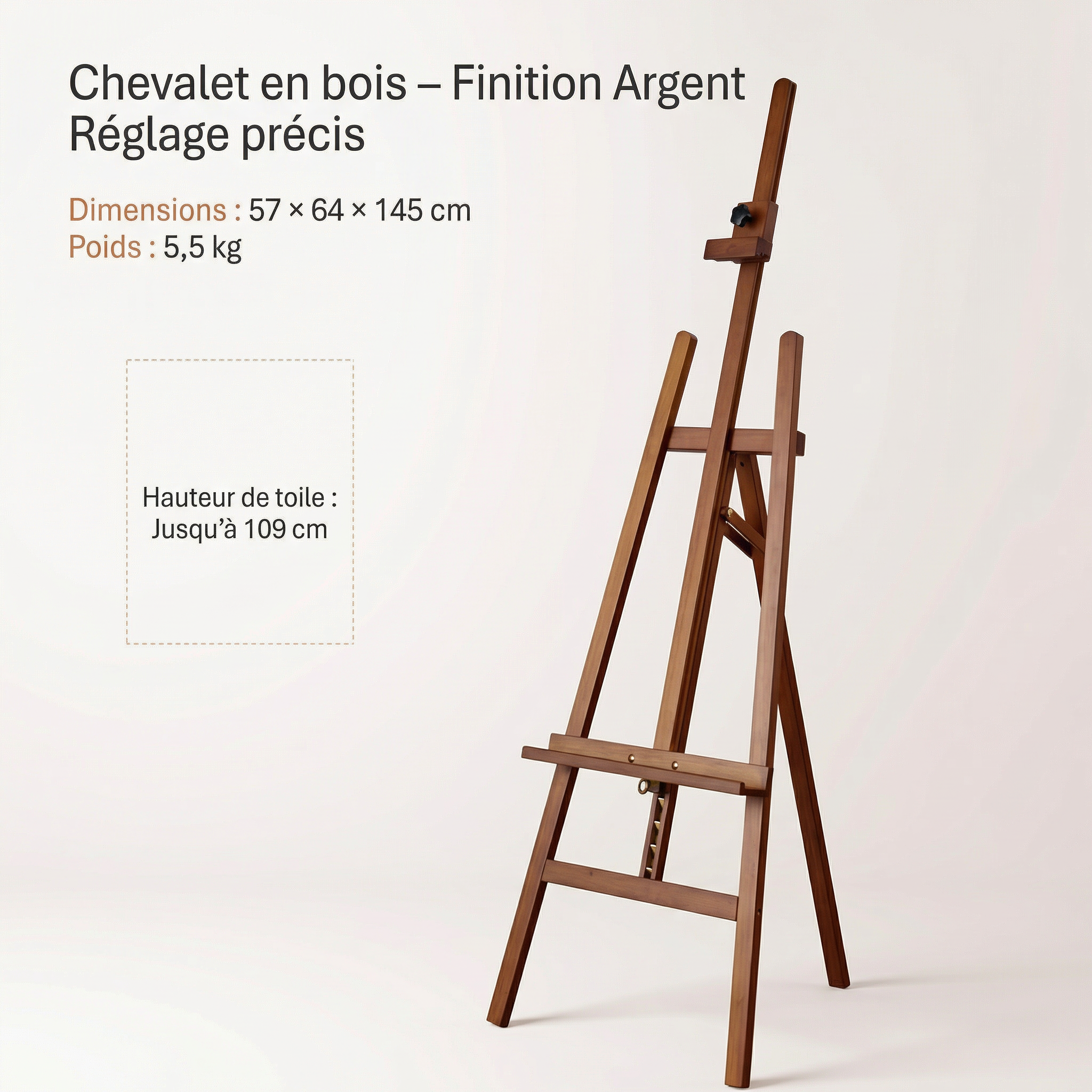 Chevalet en bois coloré 