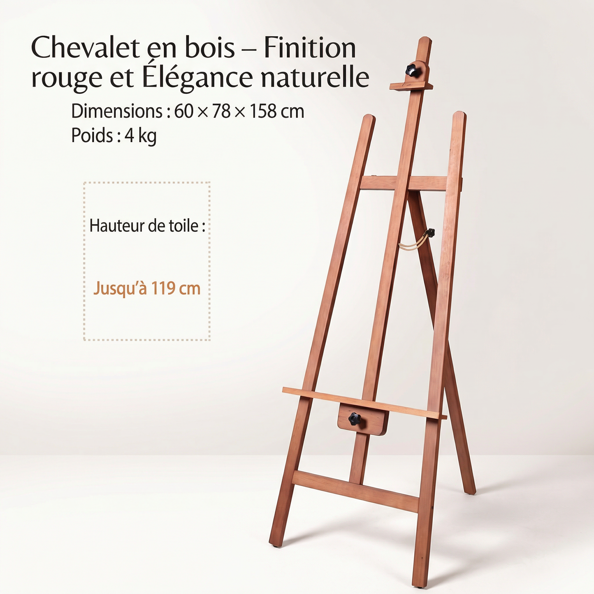 Chevalet en bois coloré 