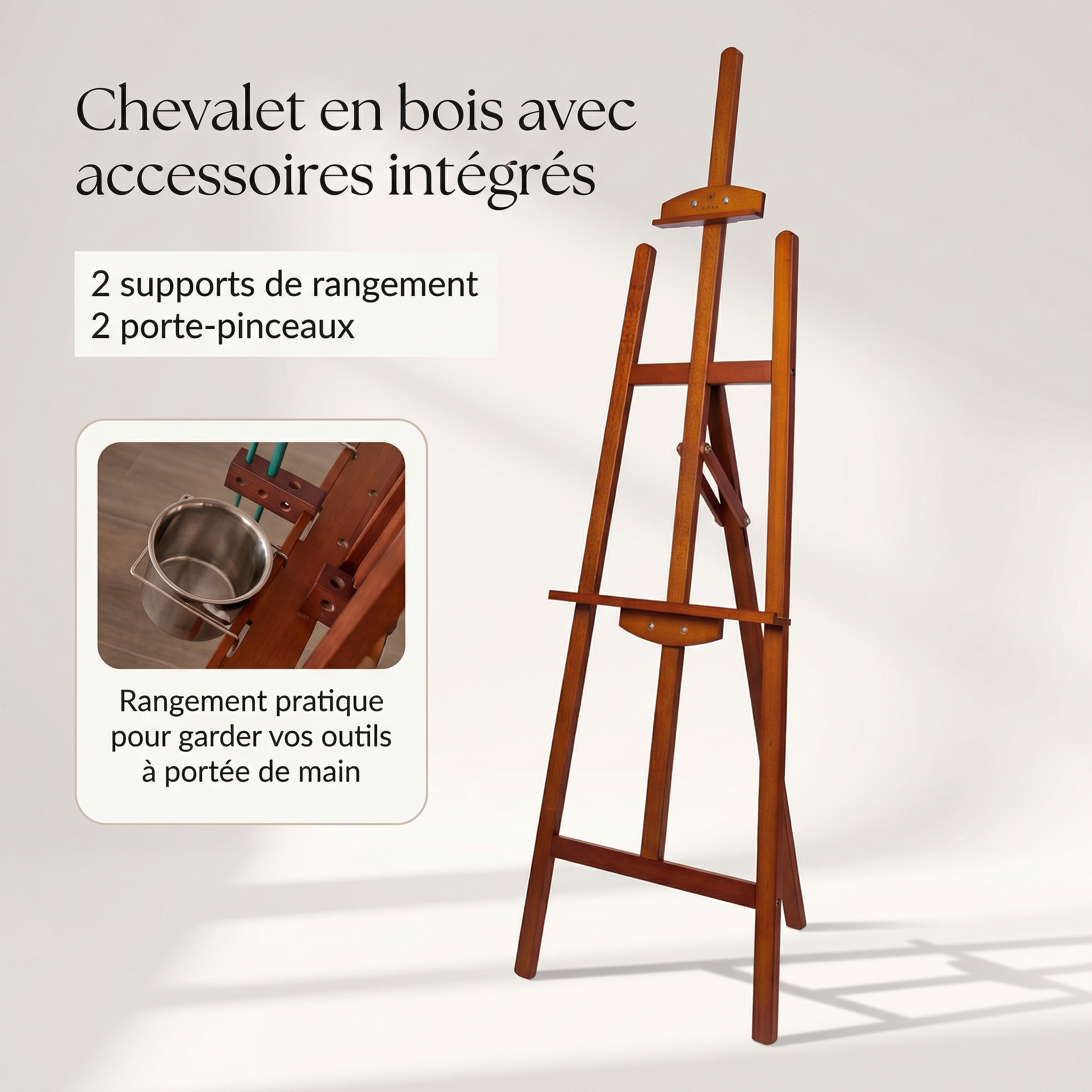 Chevalet en bois coloré 