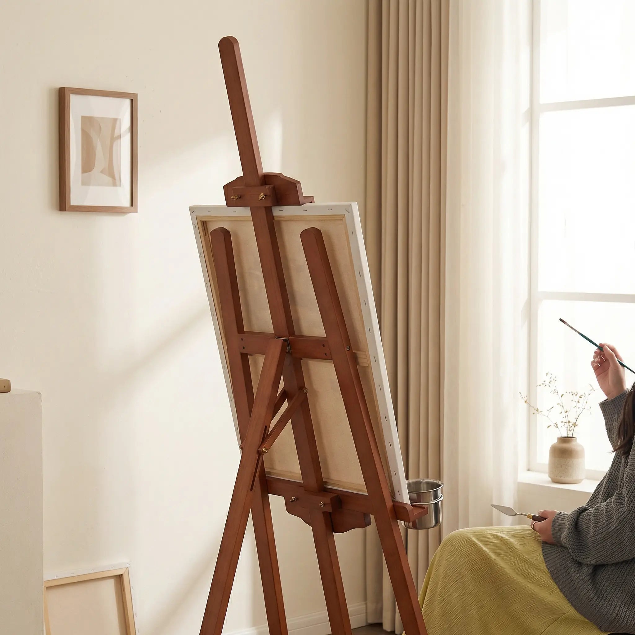 Chevalet en bois coloré 