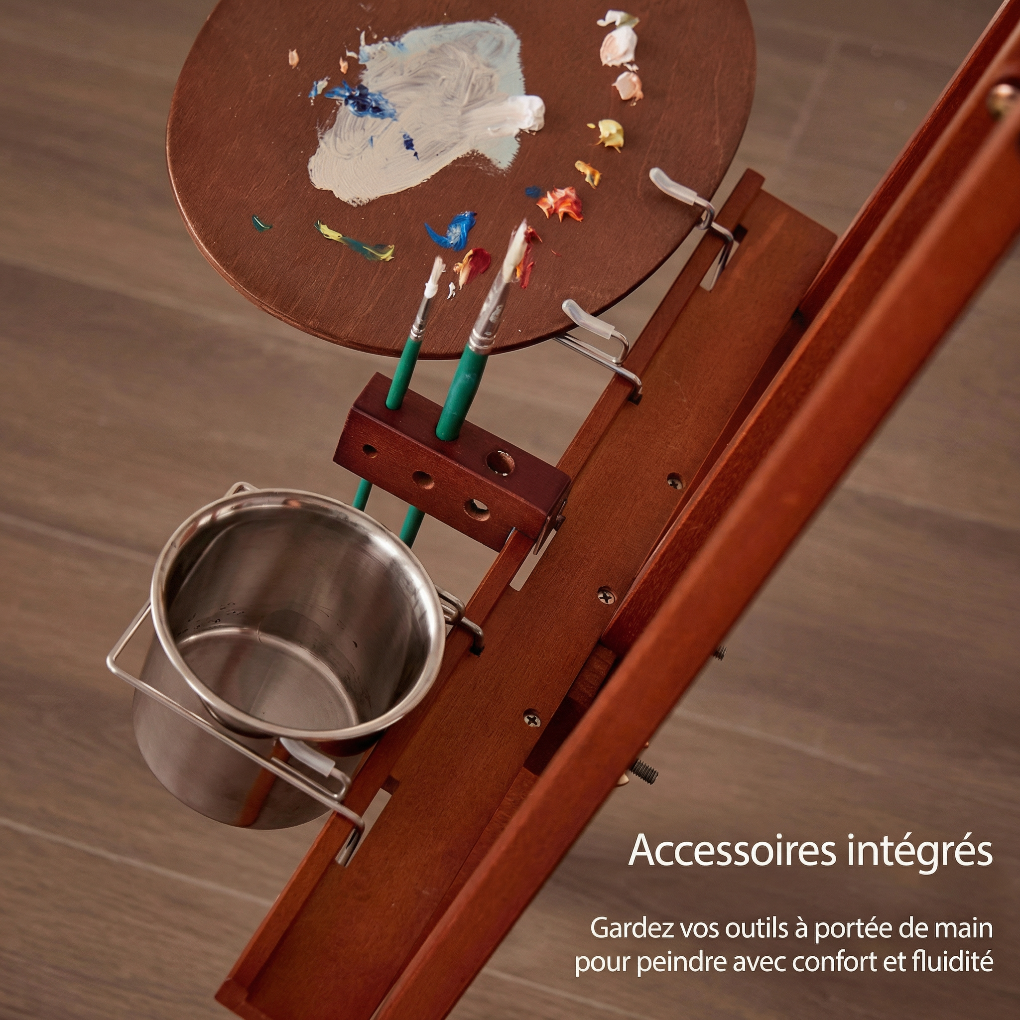 Chevalet en bois coloré 