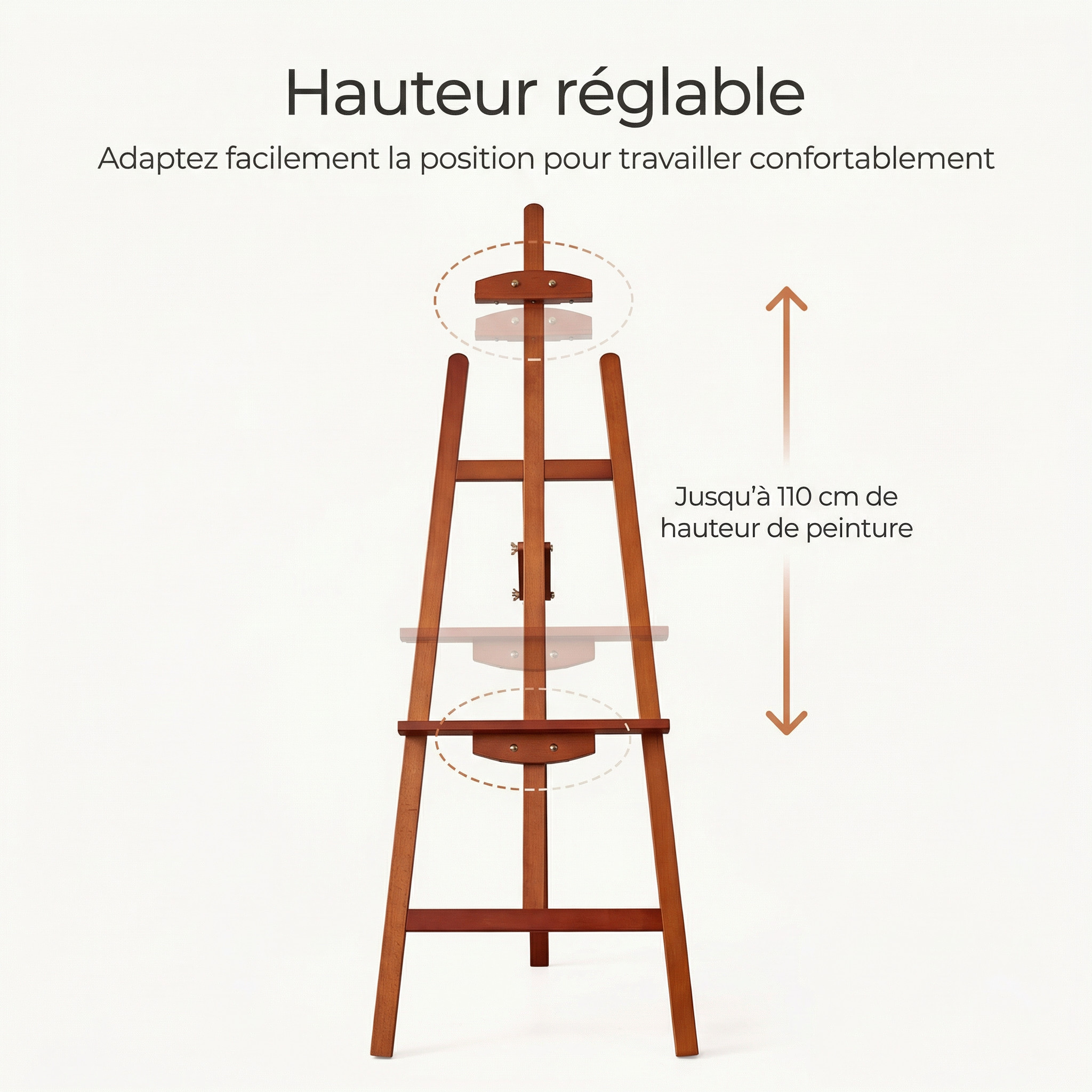 Chevalet en bois coloré 