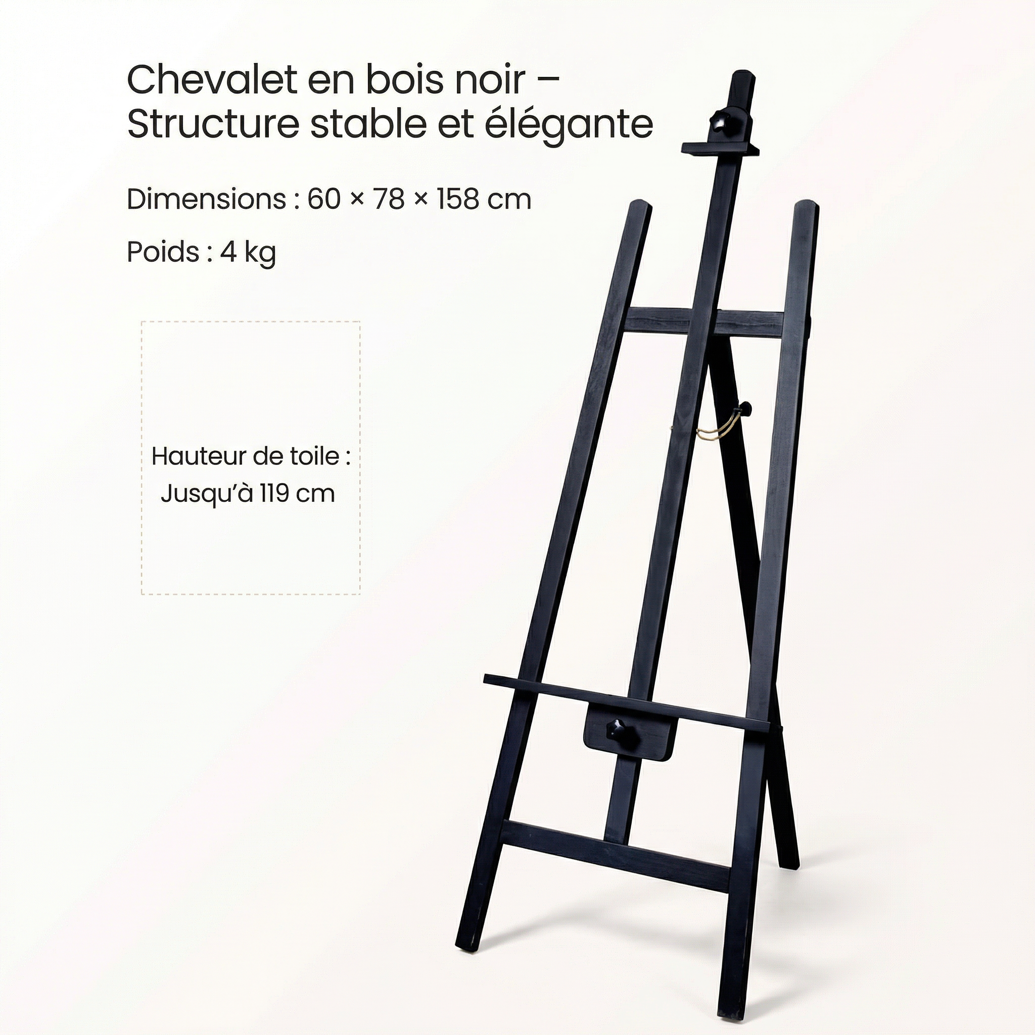 Chevalet en bois coloré 