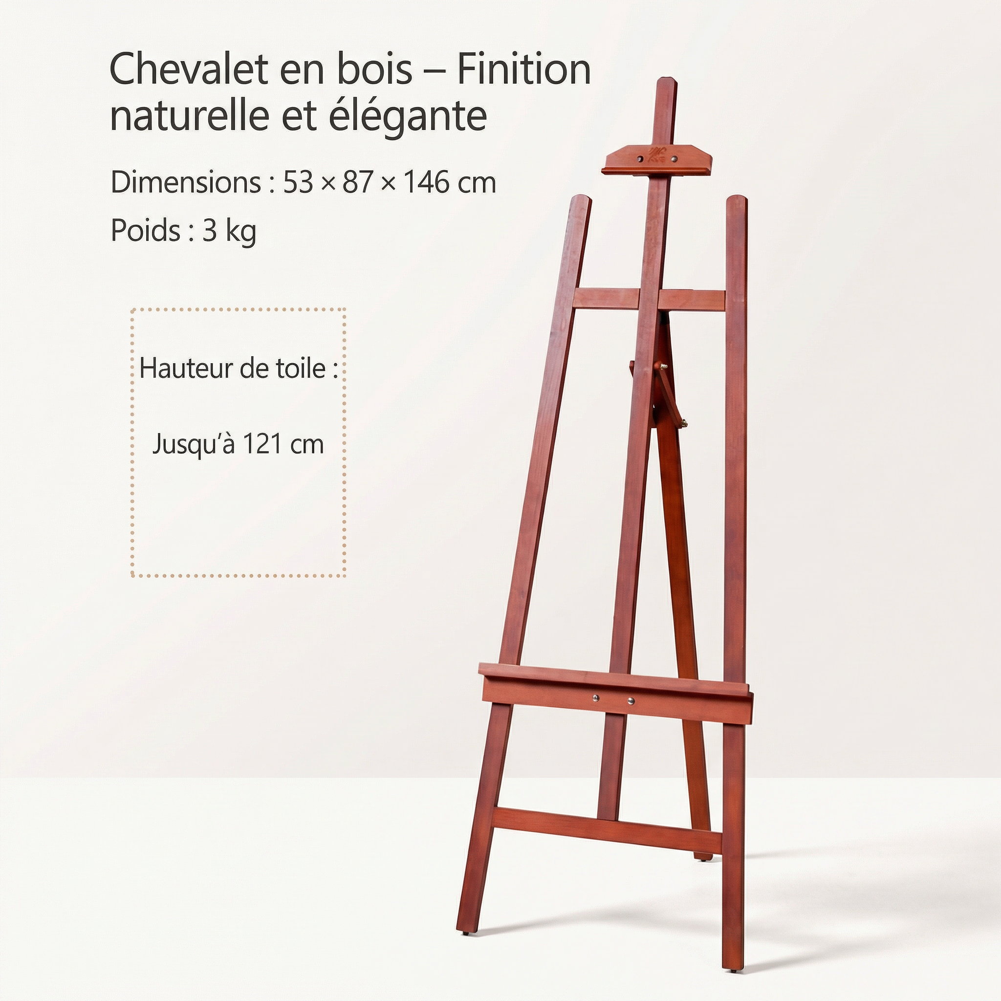 Chevalet en bois coloré 