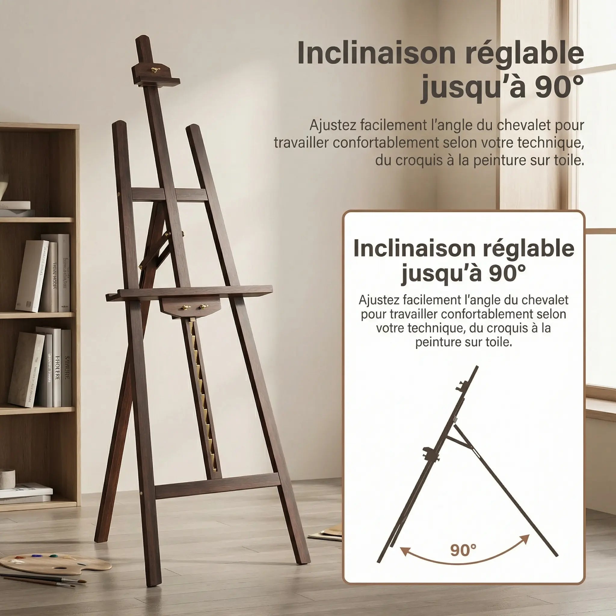 Chevalet en bois d’atelier 