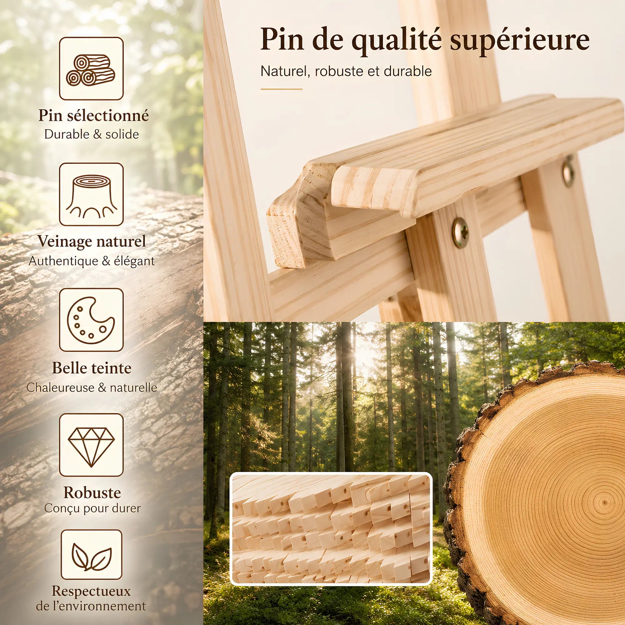 Chevalet en bois de studio