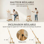 Chevalet en bois format cadre 