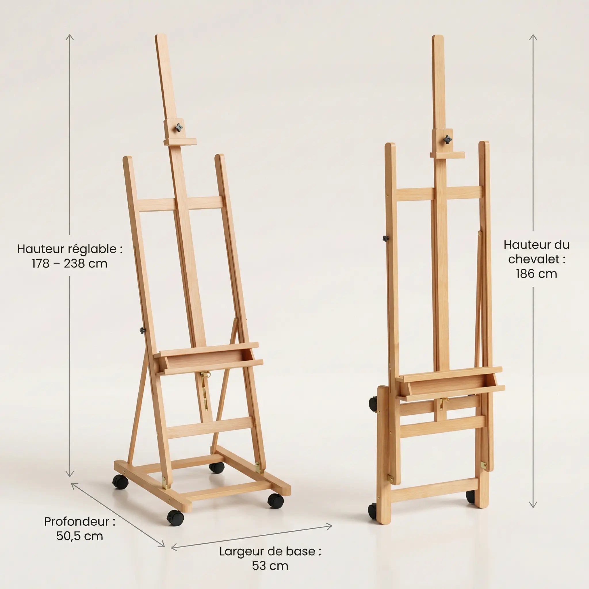 Chevalet en bois format cadre 