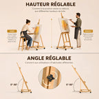 Chevalet en bois format cadre H