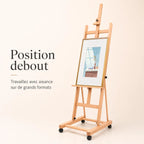 Chevalet en bois format cadre H 
