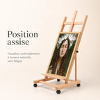 Chevalet en bois format cadre H 