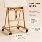 Chevalet en bois format cadre H