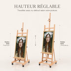 Chevalet en bois format cadre H 