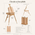 Chevalet en bois pliable 