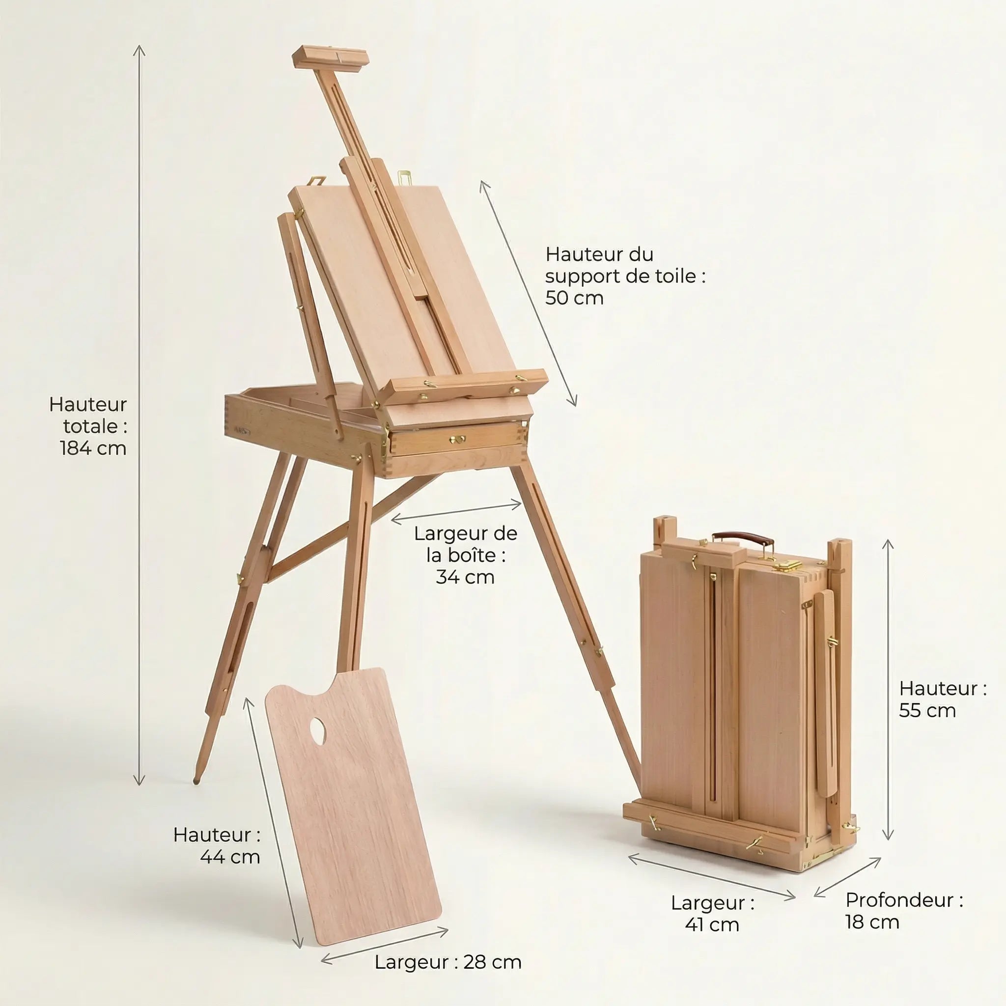 Chevalet en bois pliable 