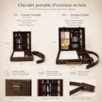 Chevalet portable d’extérieur en bois 