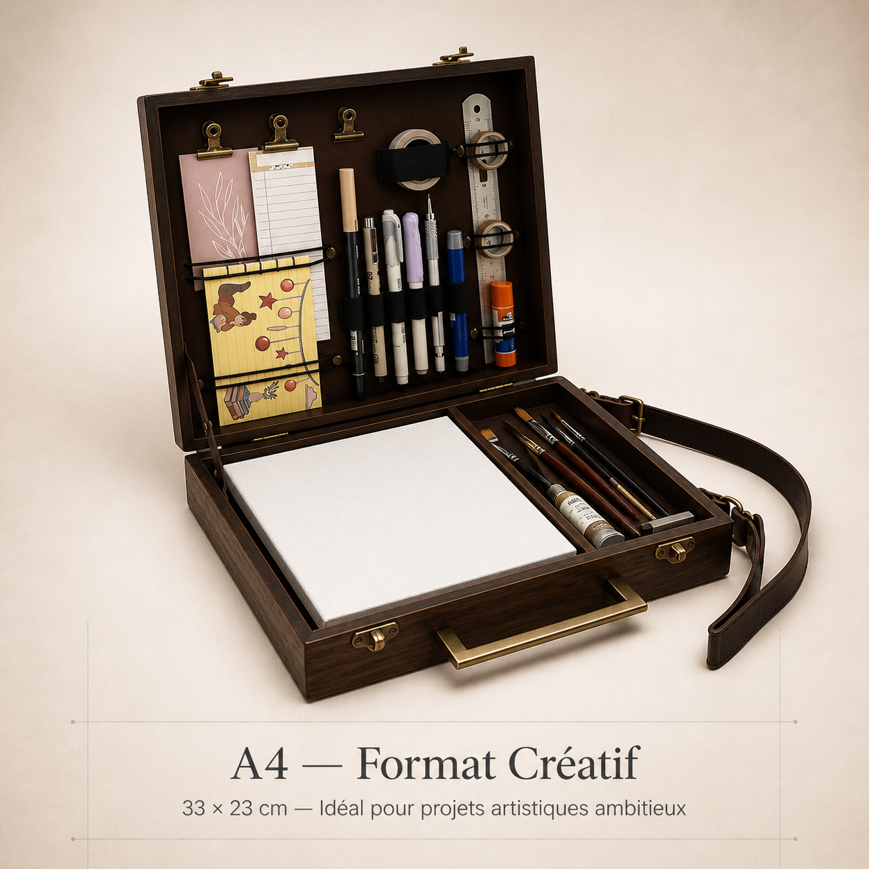 Chevalet portable d’extérieur en bois 