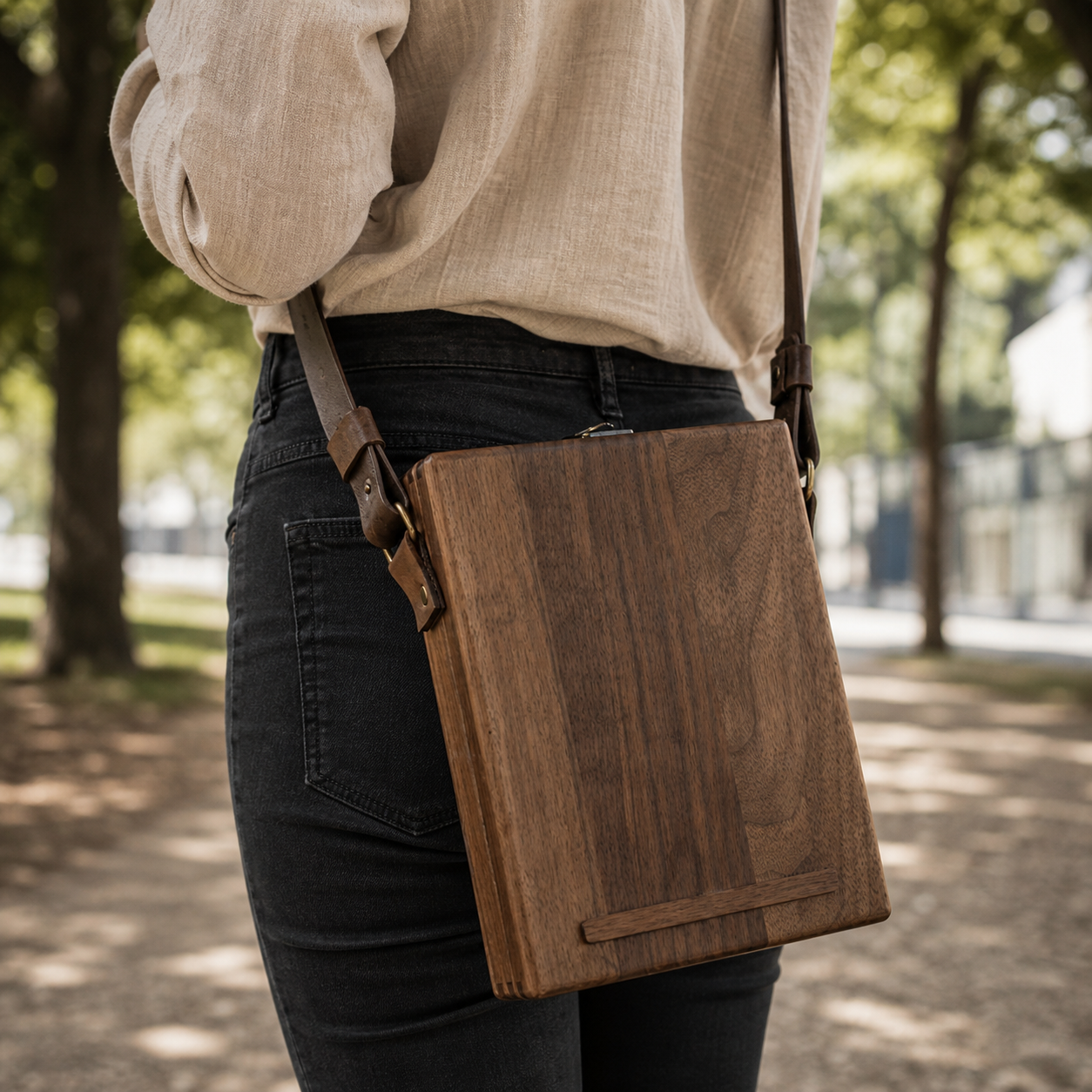 Chevalet portable d’extérieur en bois 