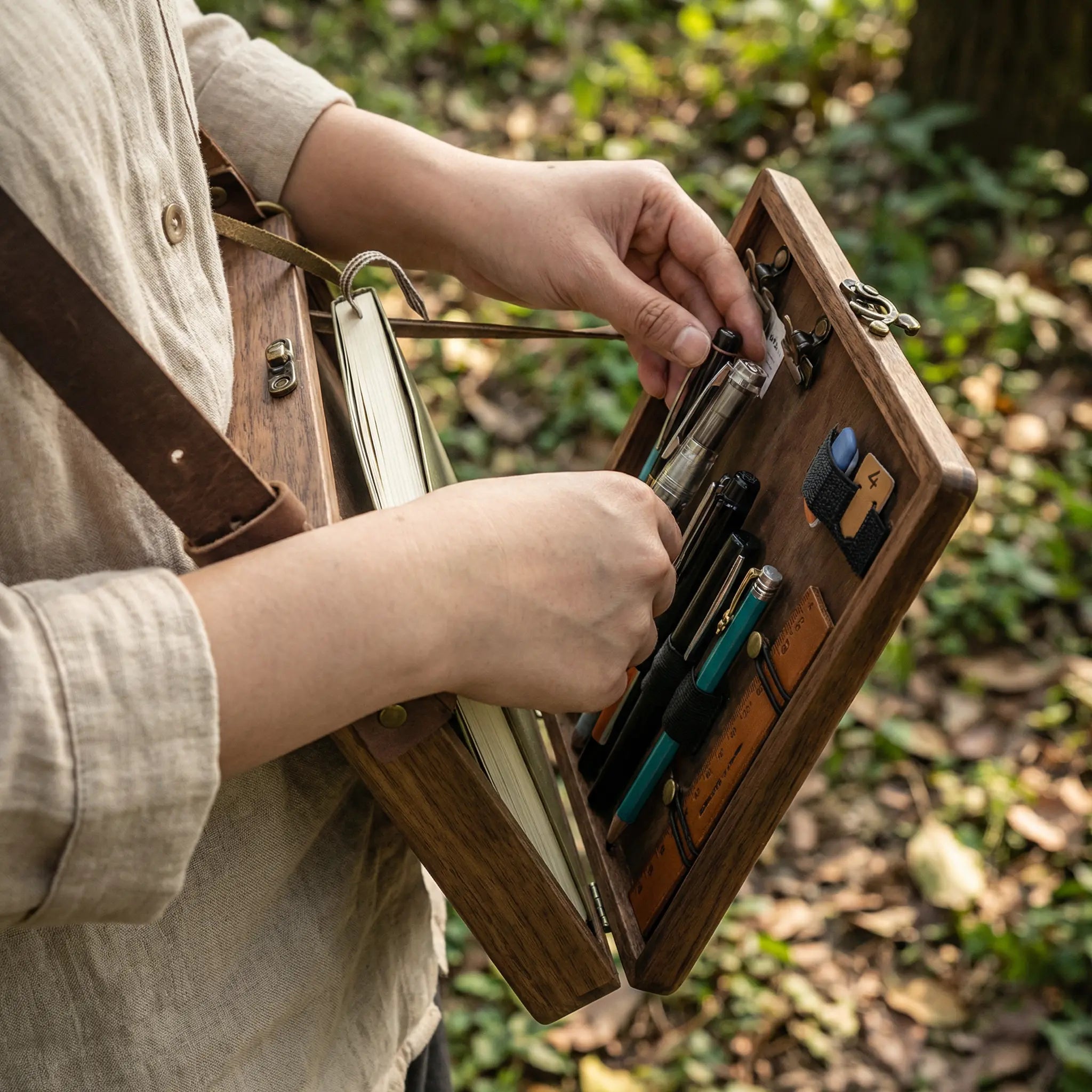 Chevalet portable d’extérieur en bois