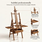 Chevalet professionnel avec 3 tiroirs 