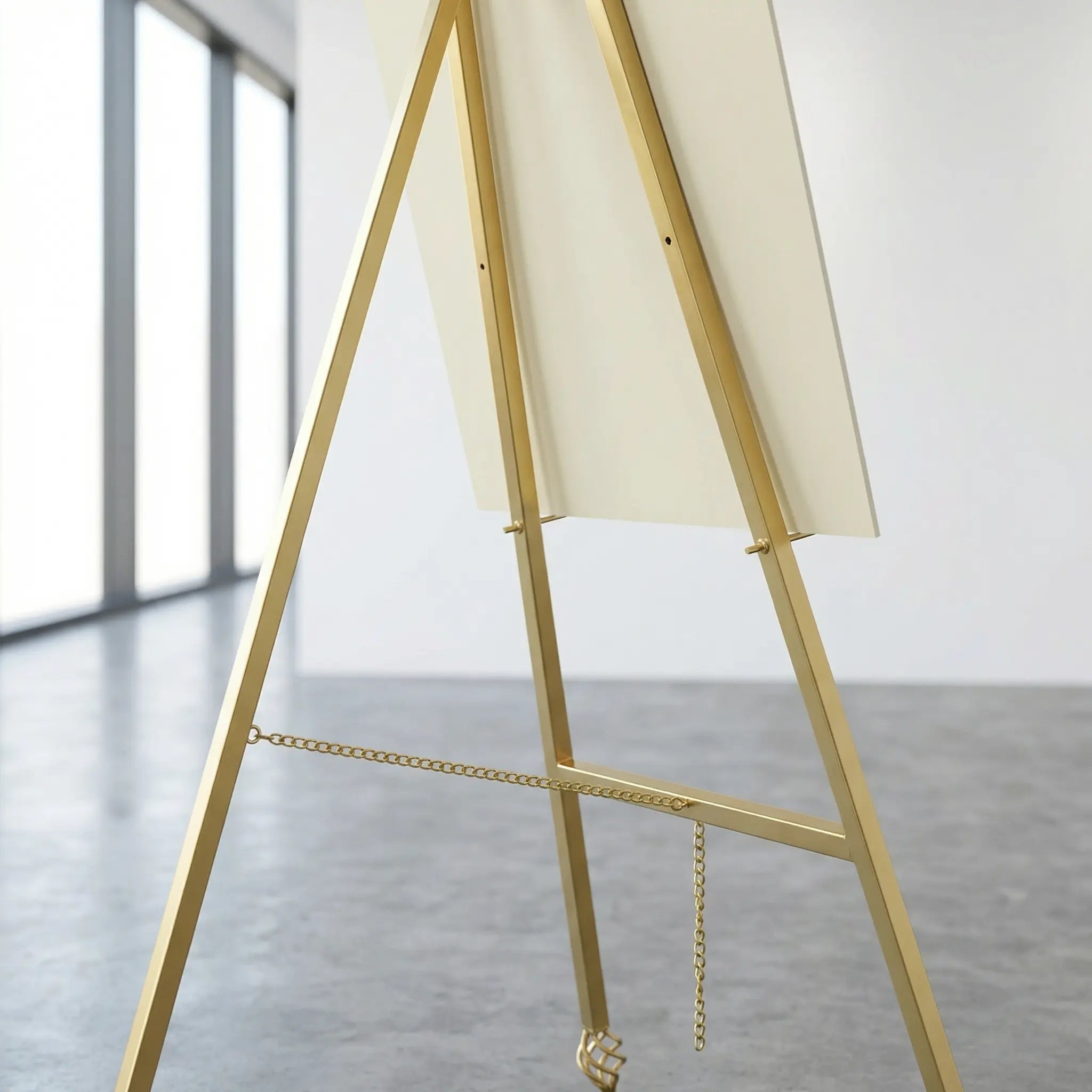 Chevalets d’exposition dorés 