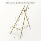 Chevalets d’exposition dorés 