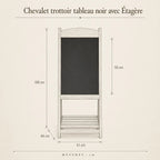 Chevalet trottoir tableau noir avec Étagère 