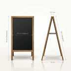 Chevalet trottoir tableau noir en bois