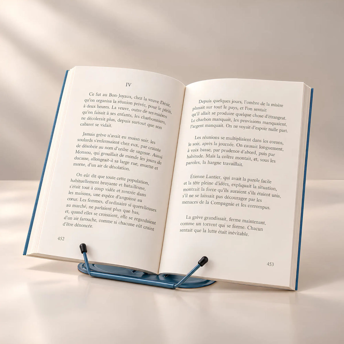 Chevalet de lecture pliable en métal